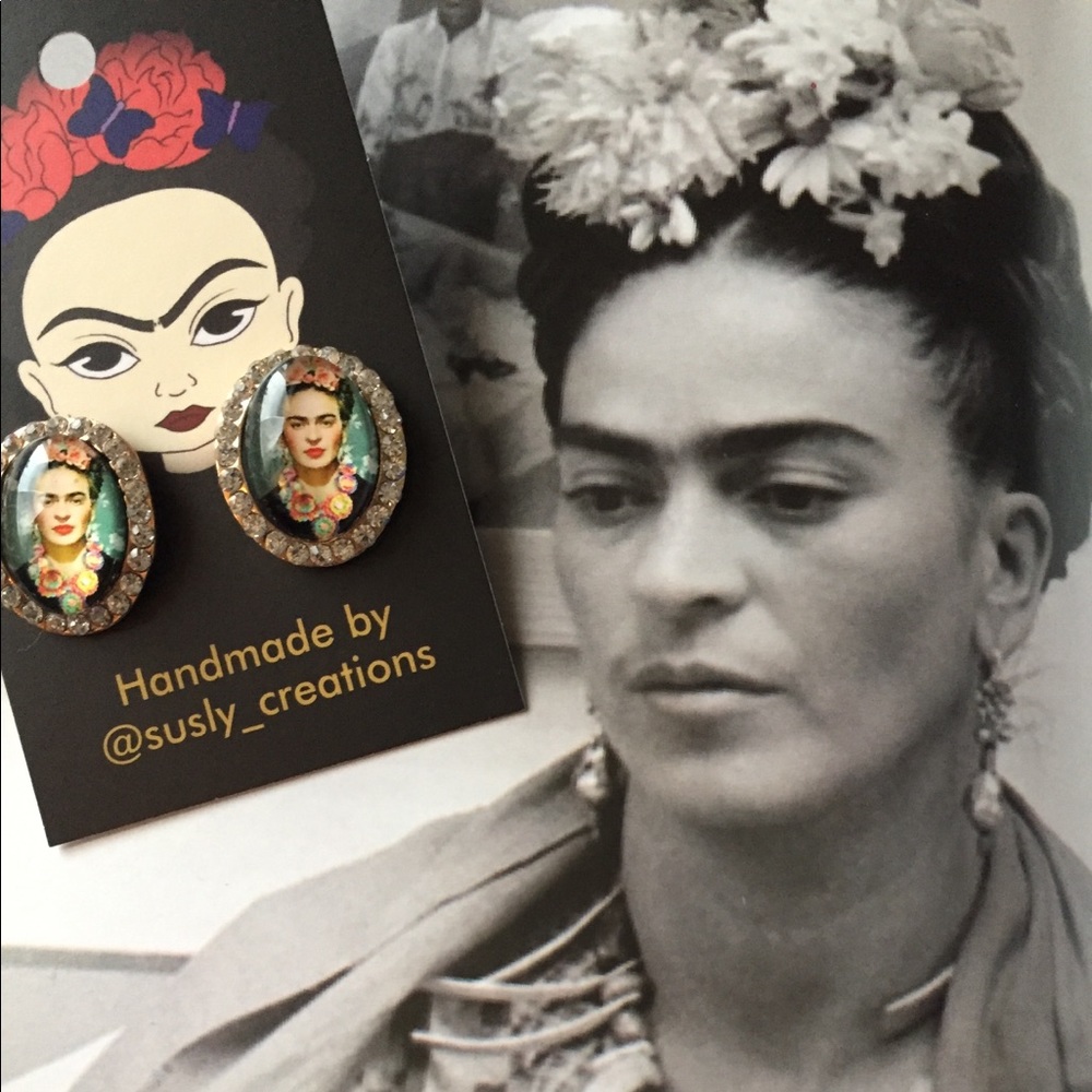 Frida Kahlo stud earrings